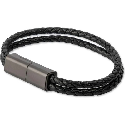 4smarts USB-C Charging Wristband - кабел тип гривна за устройства с USB-C (черен) (размер L)