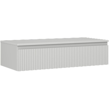 Mexen Rivel шкаф за баня за мивка 100 см с плот, 1 чекмедже, релефен, сив мат - 91A20-10023-1-BFC62 (91A20-10023-1-BFC62)