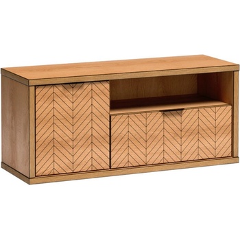 Jarstol ТВ шкаф Fonti F-7 дъб карамел / декоративен принт рибена кост