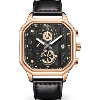 MEGIR Часовници megir li-38569 - Черен / Златен kp38569 (li-38569)