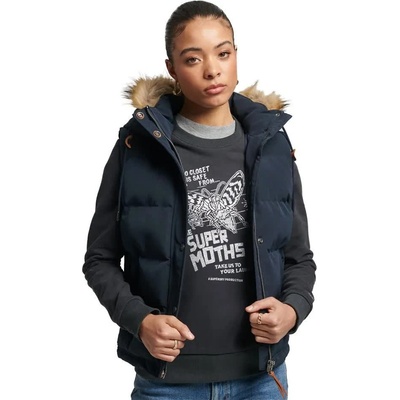 SUPERDRY Потник Superdry Vintage Everest Faux Fur vest - Blue (Eclipse Navy)