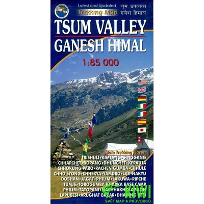 mapa Ganesh Himal, Tsum Valley 1:85 t.