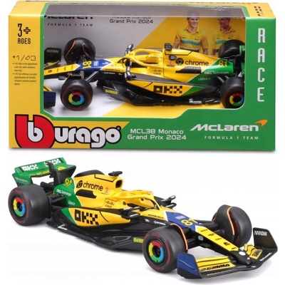 BBURAGO BOLID F1 McLaren MCL38 Piastri Monaco GP 2024 Senna 18-38214 1:43