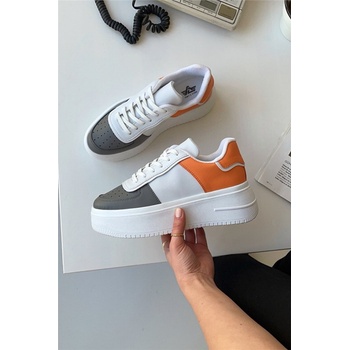 Base Дамски спортни обувки - Бели с Оранжев #324878 (324878_Бяло)