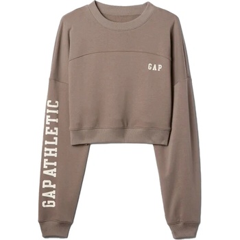 GAP Drop Shoulder Super Crop hnedá biela