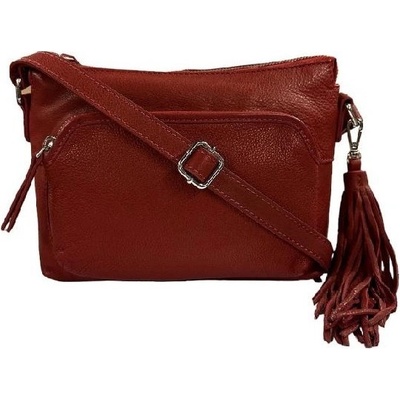 The Trend kožená crossbody kabelka 4354961 red červená