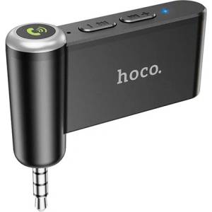 HOCO E58 bluetooth адаптер, 3, 5 мм жак конектор, v5.0, ЧЕРЕН (E58) Радиостанции