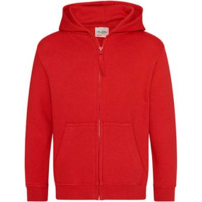 Just Hoods Detská mikina na zips JH050J Fire Red