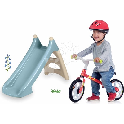 Smoby Set šmykľavka s vodnou hrou a balančné odrážadlo XS Slide Blue Life dĺžka šmyku 90 cm