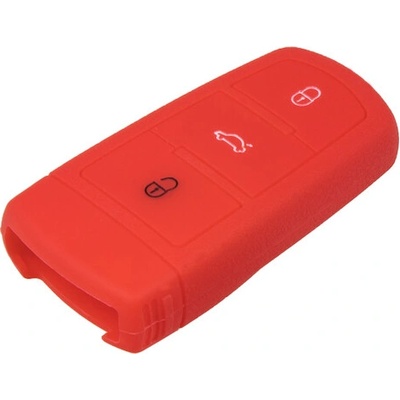 Silikonový obal pro klíč VW 3-tlačítkový, červený, 481VW115RED