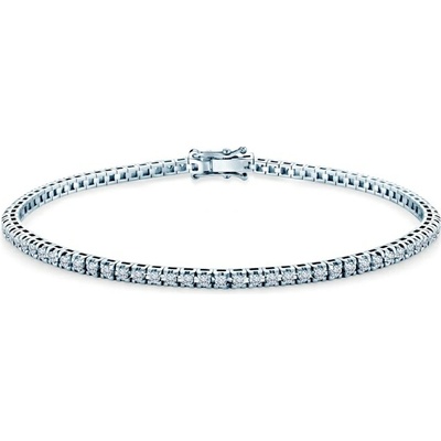 SAVICKI Tenisový náramok biele zlato s laboratórnými diamantmi 1.204 ct 2,3 mm 19 cm - SAV-B-TENIS-19CM-23SZ-15K-585-BDLAB-B