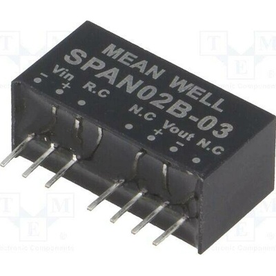 MEAN WELL SPAN02B-03 Měnič: DC/DC; 2W; Uvst: 18÷36VDC; Uvýst: 3,3VDC; Ivýst: 0÷500mA; SIP8