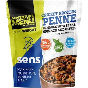 AdventureMenu Adventure menu SENS Sizzling protein penne in sauce with beans, spinach and olives, 400g (402)