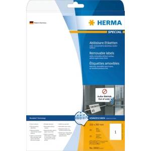 HERMA етикет подвижен 210 x 297 мм, 25 бр (10021)