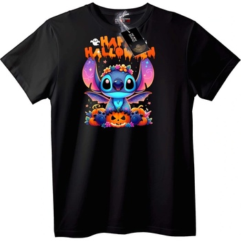 NOONEBRAND Тениска Stitch Весел Хелоуин - L, Black