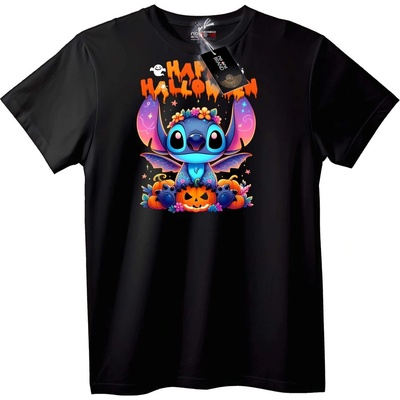 NOONEBRAND Тениска Stitch Весел Хелоуин - L, Black