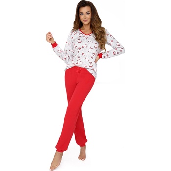Donna Дамска пижама Piama-Teddy-Ecru-CzerwonyV-58975-Ecru-Czerwony - Бордо, размер 44
