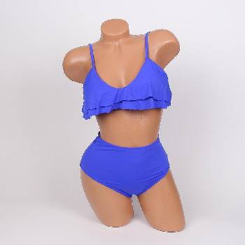 Image 1 of Дамски бански с висока талия в синьо