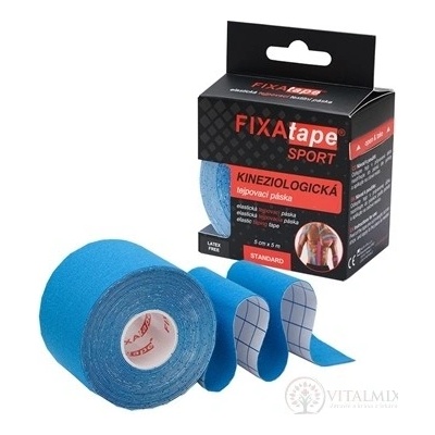 FIXAtape Sport Standard kinesiology elastická tejpovací páska modrá 1 ks 5cm x 5m