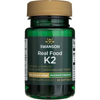 Swanson Vitamín K2 MK7 200 mcg 30 kapslí