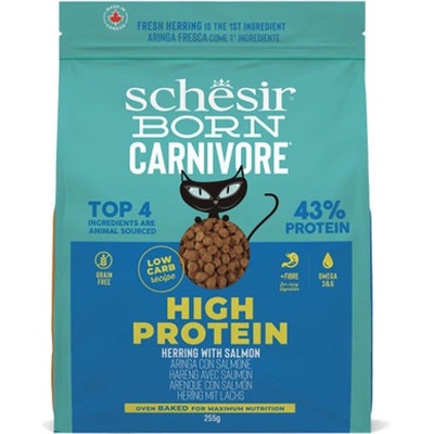 Schesir Cat Born Carnivore Adult Čerstvý sleď a losos 255 g