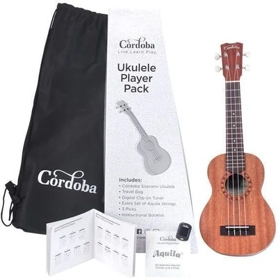 Cordoba Ukulele Player Pack Сопрано укулеле Natural