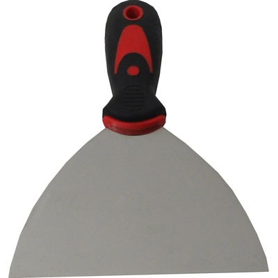 TOPTRADE špachtle nerezová 150 mm s ergonomickou rukojetí (Profi špachtle na sádru a lepidla, nerezová ocel)