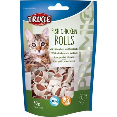 TRIXIE Premio Fish Chicken Rolls лакомство за котки с пиле и морска риба 50gr