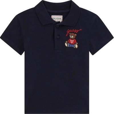 Guess Поло тениска Guess - С бродирано мече, тъмносиня, 6-9 м (20261-N6RP02-KADZ4-G7V2-6-9M)