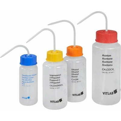 Stříkací láhev 250 ml ETHYL ACETATE VITsafe GL45 s uzávěrem VENT-CAP