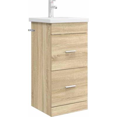 vidaXL Баня с мивка Дъб сонома 42 x 40 x 84, 5 см Инженерна дървесина (890698)