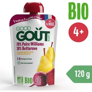 Good Gout BIO круша Уилямс с червено цвекло (120 г) (15365)