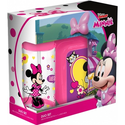 Invictus 1928 dievčenská sada box krabička na desiatu a fľašu na pitie Minnie Mouse Disney