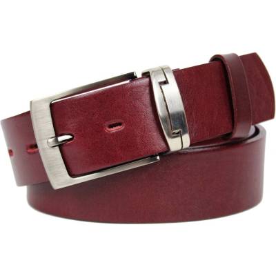 Penny Belts pánský kožený opasek 34-PR09 bordó
