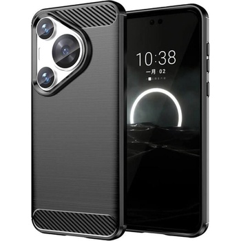 GKK Противоударен Калъф за Huawei Pura 70 Pro, Premium Carbon Case, Черен (596601945171)