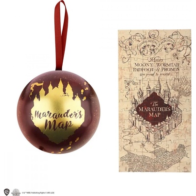 Cinereplicas Vianočná guľa Harry Potter s puzzle Záškodnícka mapa