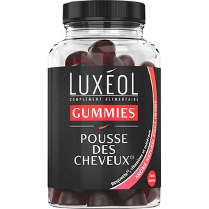 Luxéol За растеж и сгъстяване на косата - Luxéol формула, 60 желирани таблетки с вкус на ягода (337314 NTRV)