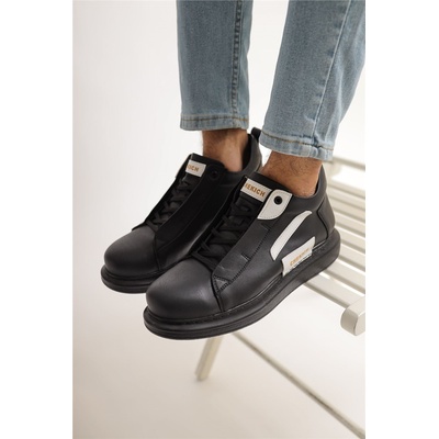 Chekich Мъжки обувки с връзки CH131 - Черни с Бял #365617 (365617_Черно)