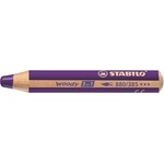 STABILO Цветни моливи, кръгли, дебели, STABILO "Woody 3 в 1", виола 880/385 (880/385)