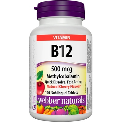 Webber Naturals Vitamin В12, 500 IU, 120 таблетки, Webber Naturals (3170 WN)