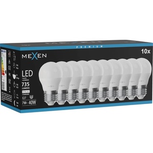 Mexen Nova 10x LED крушка E27, G45, 7W, Неутрална - 4000K, 735 lm - L101-E27-0740-01x10 (L101-E27-0740-01x10)