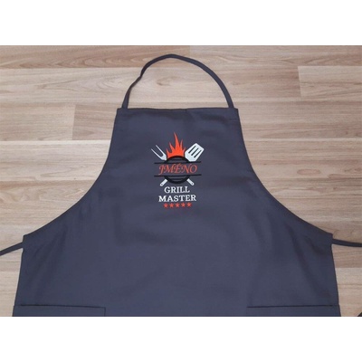 Povlečení Plus Zástěra pro muže 72x100 GRILL MASTER šedá + jméno na přání