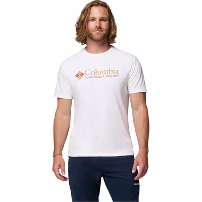 Columbia CSC Basic Logo Tee bielo oranžové