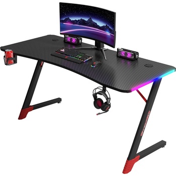 Геймърско бюро No brand D2209, 4 в 1, RGB, Черен - 74001 (74001)