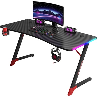 Геймърско бюро No brand D2209, 4 в 1, RGB, Черен - 74001 (74001)