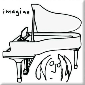 John Lennon Imagine Black On White Магнит (JLMAG18)