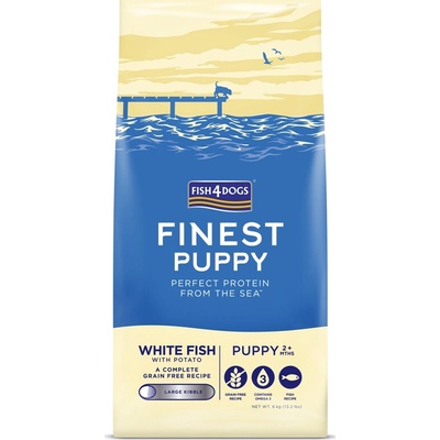 Fish4Dogs velké pre štěňátka Finest biela ryba s bramborami 6 kg