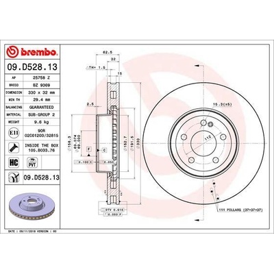 Brzdový kotúč BREMBO 09.D528.13