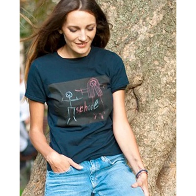 March Design Studio Дизайнерска тениска за писане с тебешири, дамска, navy