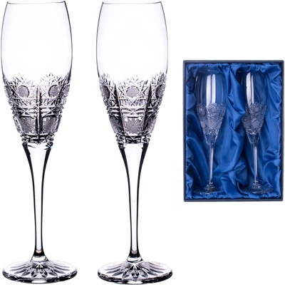 Bohemia Crystal Přátelská souprava Fiona na šampaňské flétny. Brus klasik 500 PK 200 ml